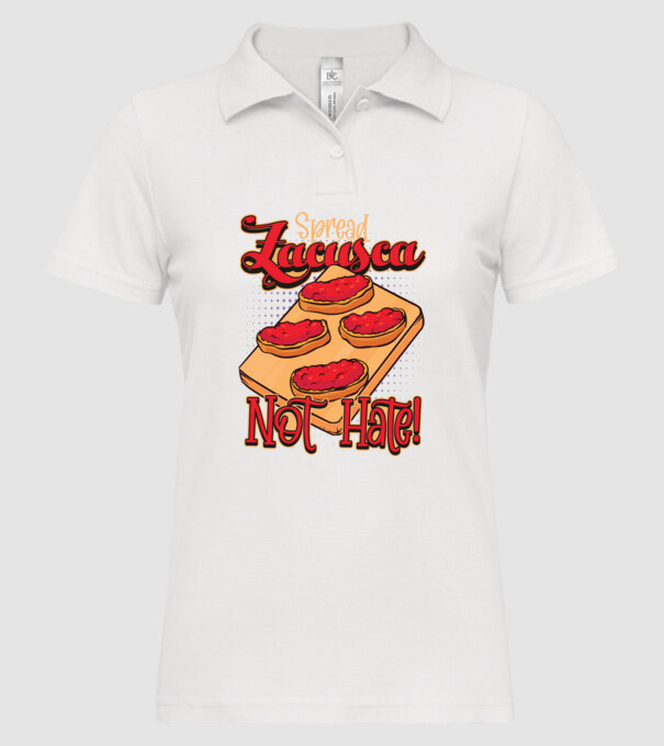 România Zacusca model alb pe tricou