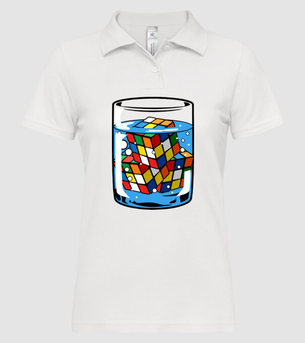 Rubik Ice model alb pe tricou