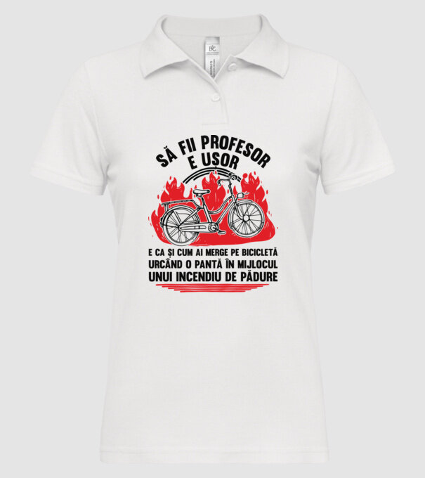 Să fii profesor e ușor model alb pe tricou