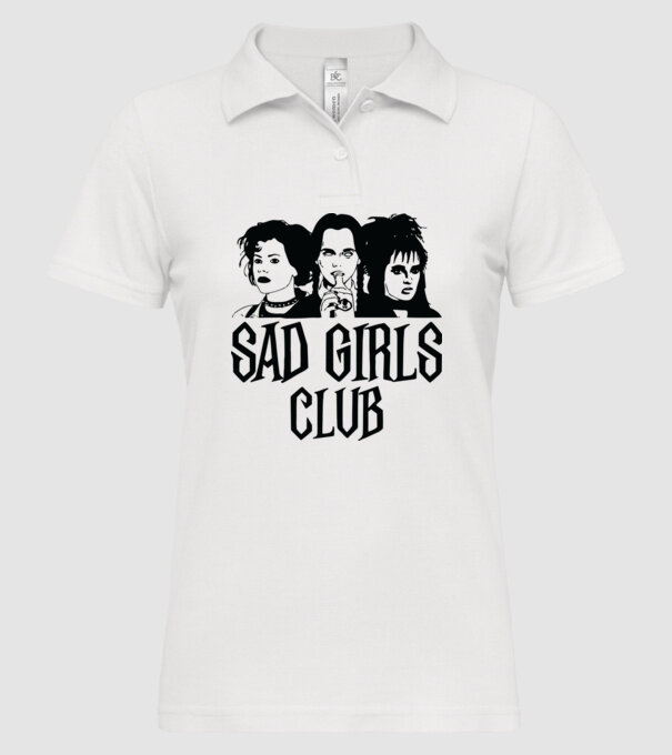  Sad Girls Club model alb pe tricou