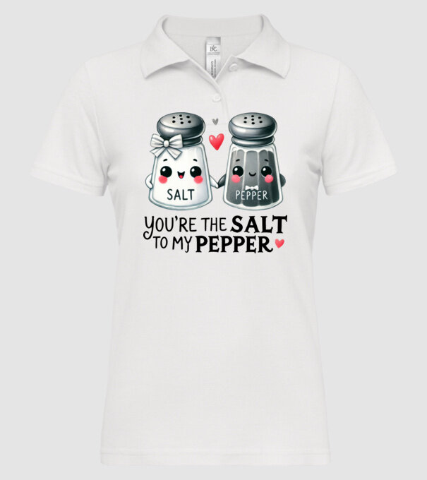 Salt to my Pepper model alb pe tricou