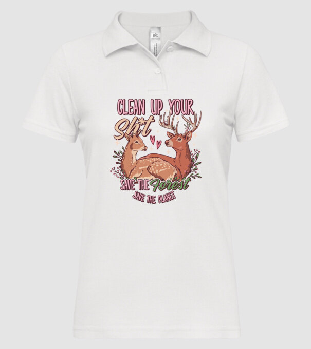 Save the forest model alb pe tricou