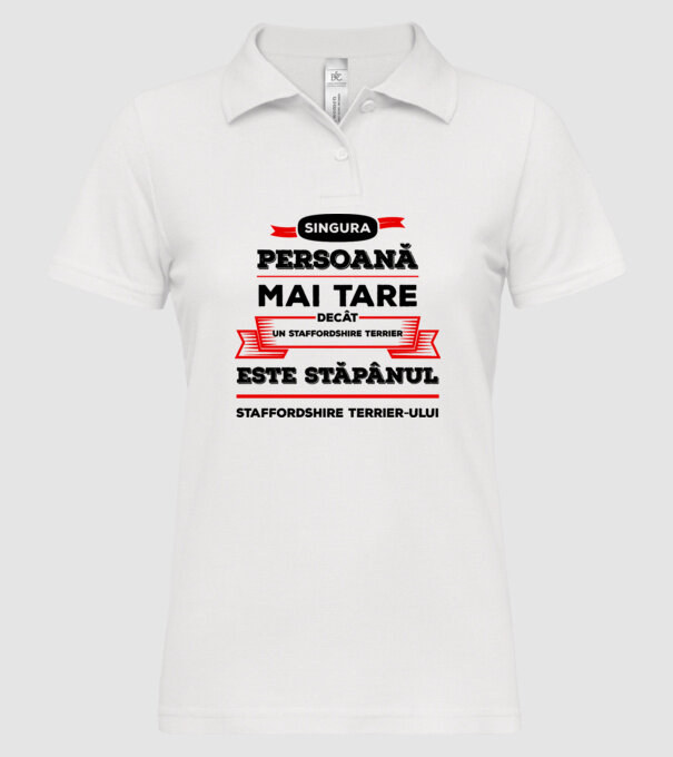 singura persoană mai tare decât un Pinscher la este stăpânul Pinscherului model alb pe tricou