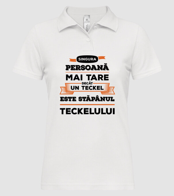 singura persoană mai tare decât un Teckel este stăpânul Teckelului model alb pe tricou