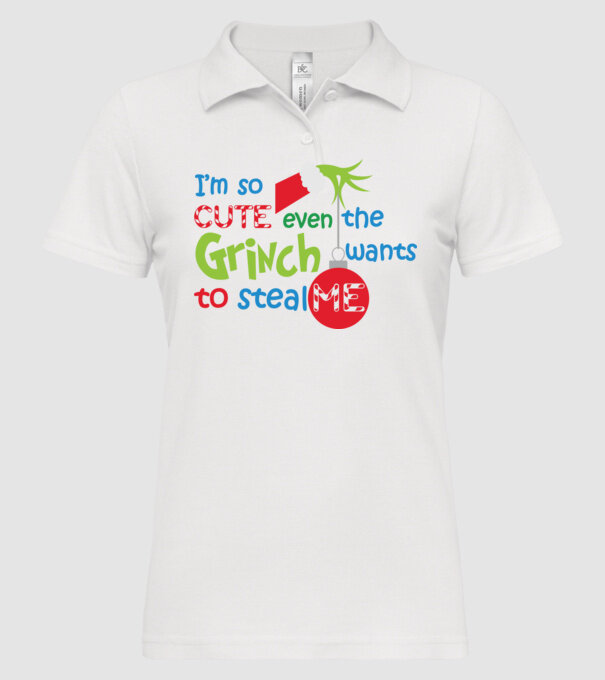 So cute Grinch model alb pe tricou