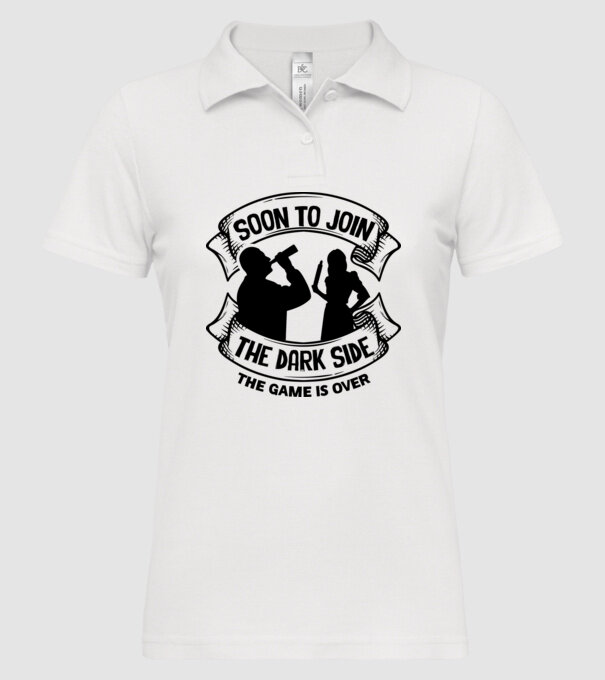 Soon join the dark side model alb pe tricou