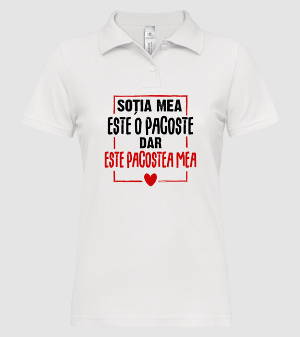 soția mea este o pacoste model alb pe tricou