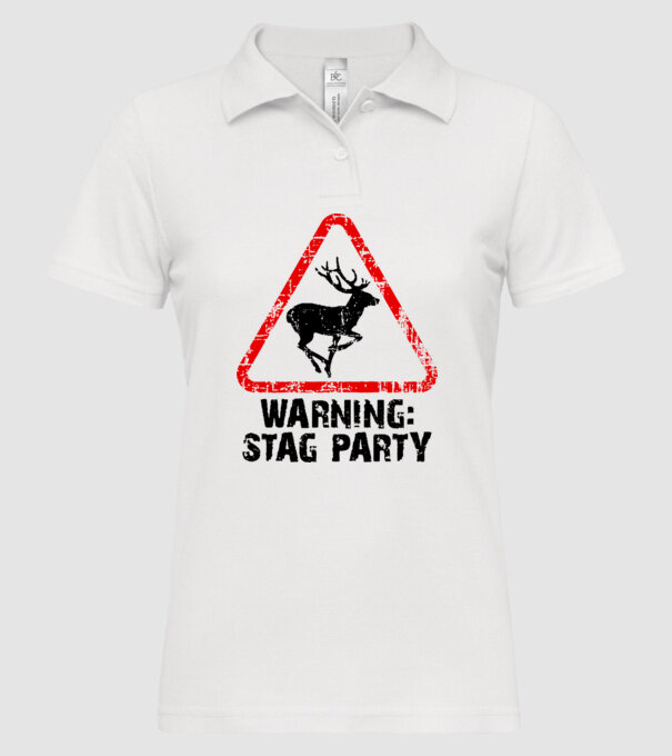 Stag Party model alb pe tricou