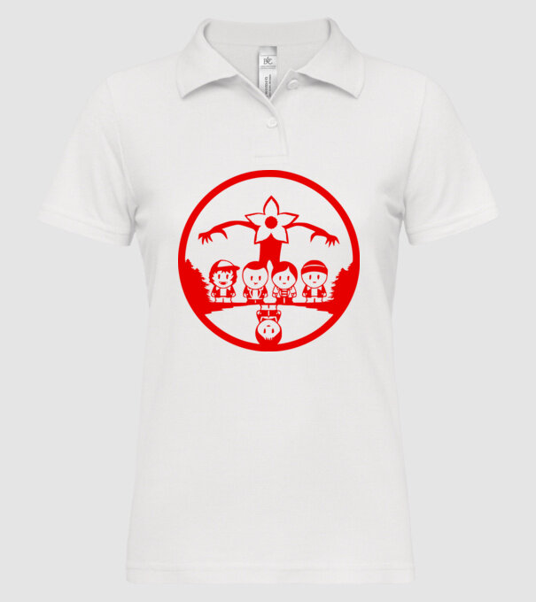stranger things cartoon model alb pe tricou