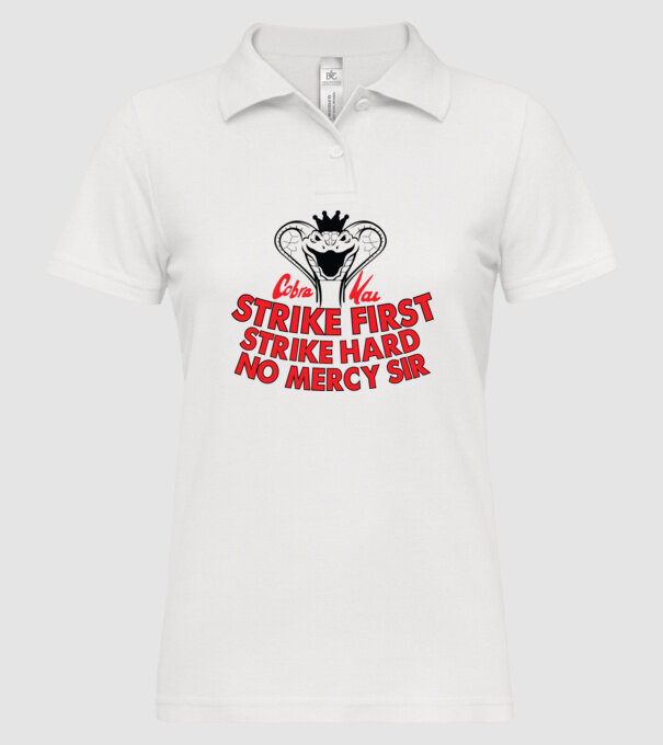 Strike first strike hard logo model alb pe tricou