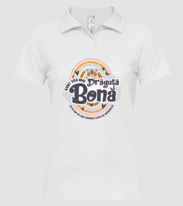 Sunt cea mai drăguță bonă! ... și eu am cei mai drăguți copii de grădiniță! model alb pe tricou