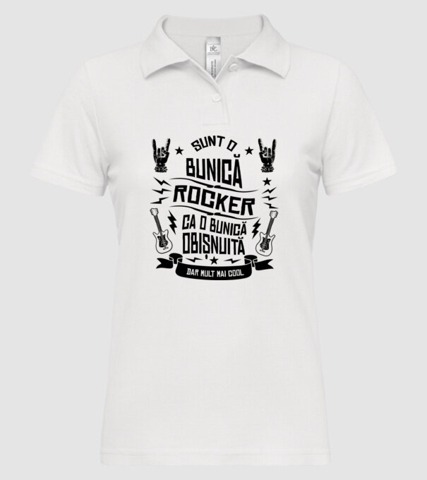 Sunt o bunică rocker, ca o bunică obișnuită, dar mult mai cool model alb pe tricou