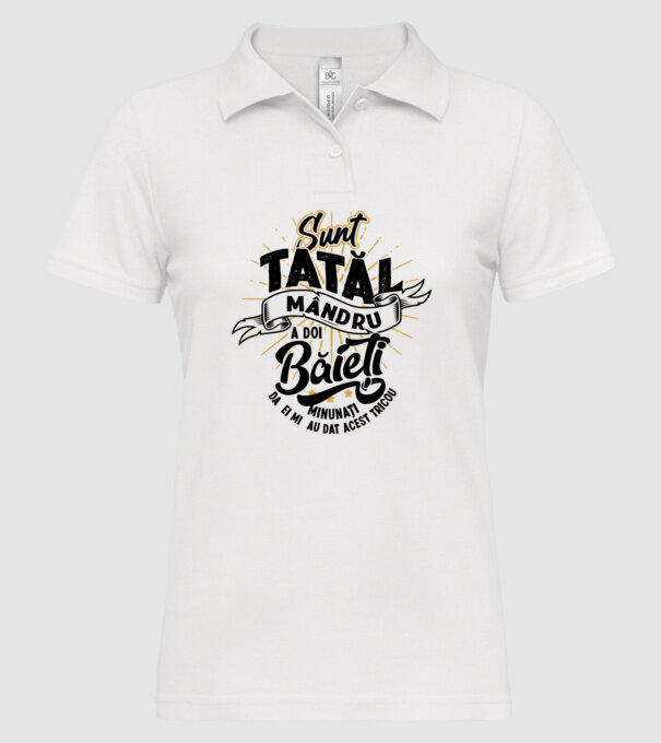 Sunt tatăl mândru a doi băieți minunați - da, ei mi-au dat acest tricou model alb pe tricou