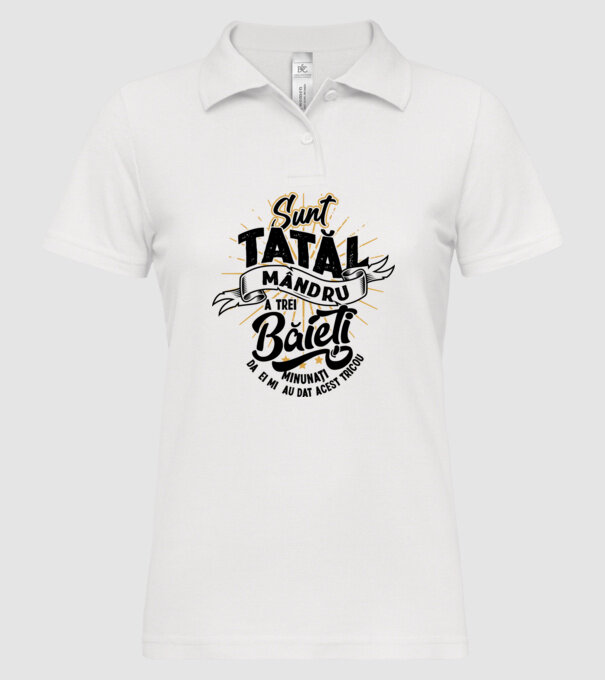 Sunt tatăl mândru a trei băieți minunați - da, ei mi-au dat acest tricou model alb pe tricou