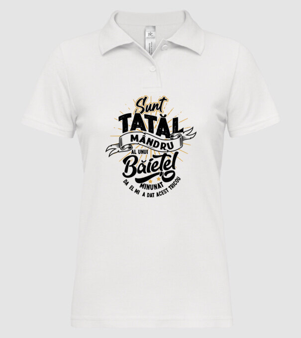 Sunt tatăl mândru al unui băiețel minunat model alb pe tricou