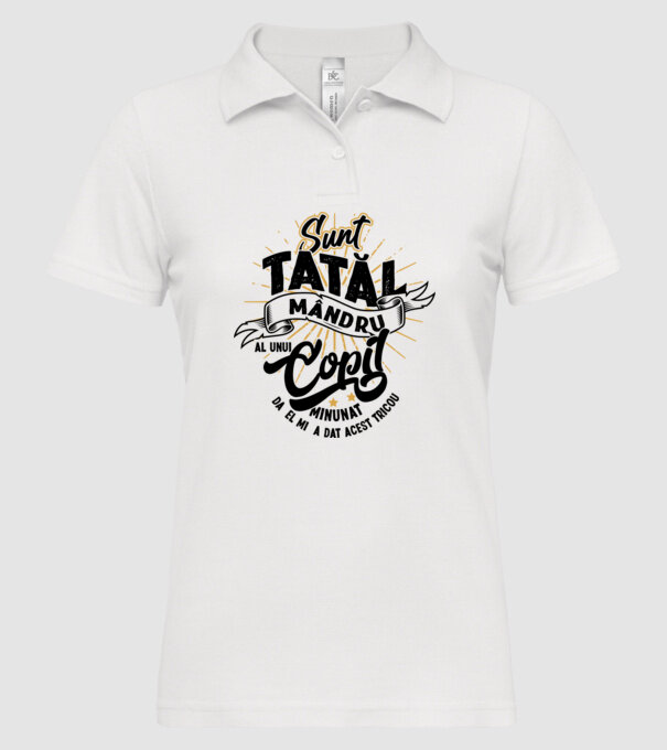Sunt tatăl mândru al unui copil minunat - da, el mi-a dat acest tricou model alb pe tricou