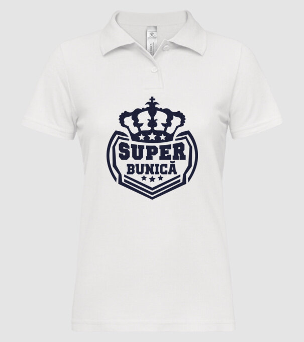 super bunică model alb pe tricou