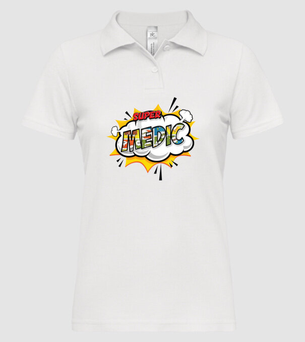 Super Medic model alb pe tricou