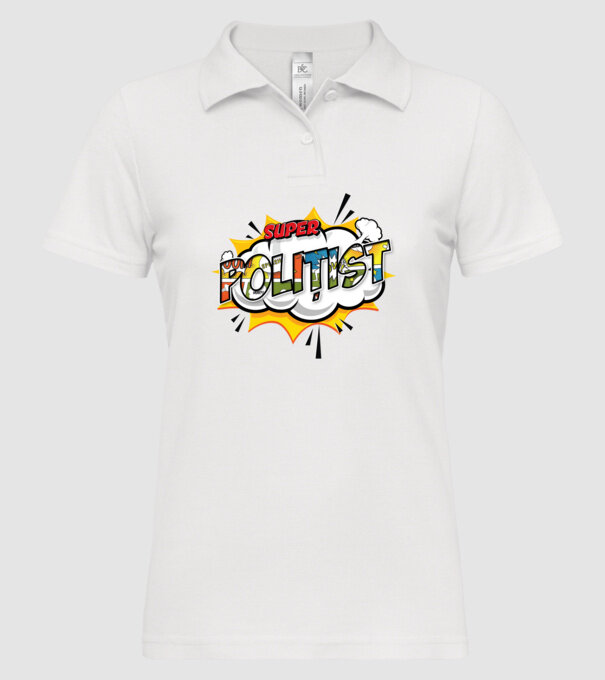 Super Polițist model alb pe tricou