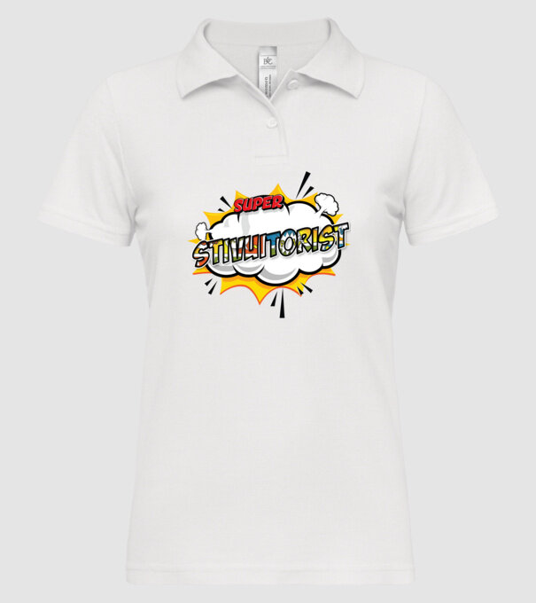 Super Stivuitorist model alb pe tricou