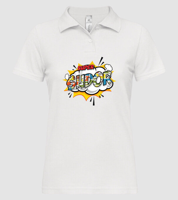 Super Sudor model alb pe tricou