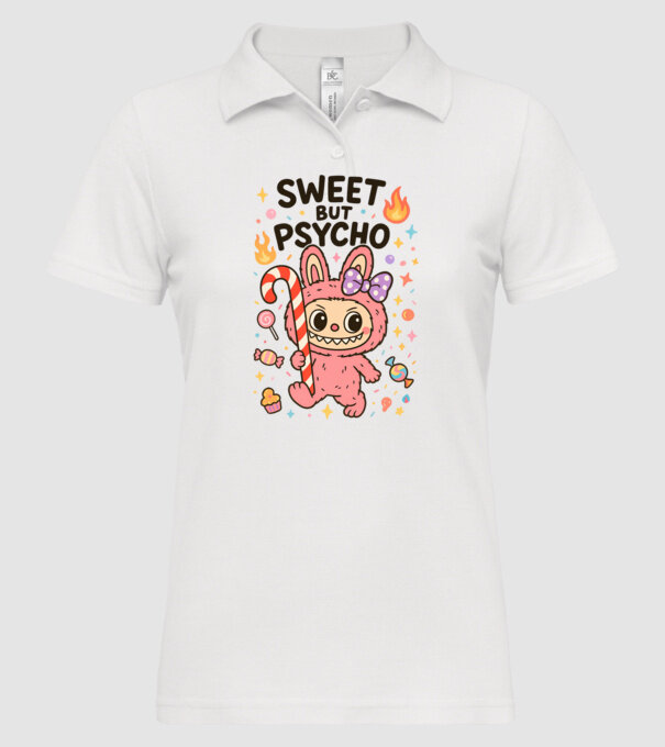 Sweet but psycho model alb pe tricou