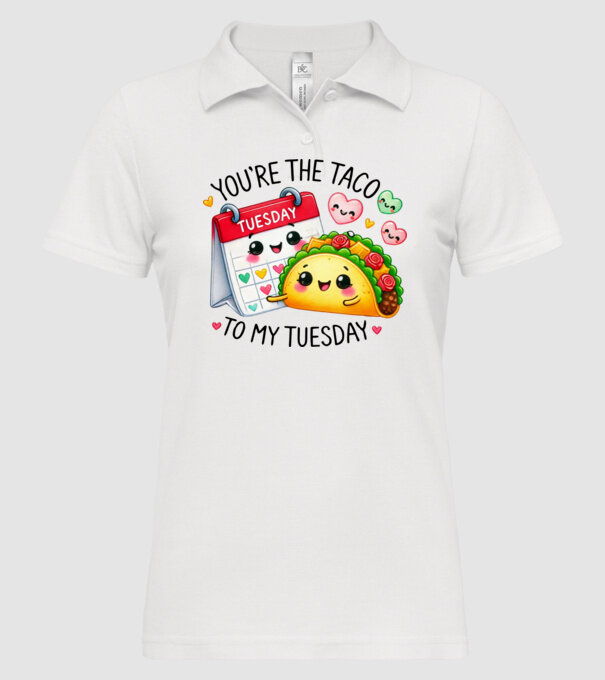 Taco to my Tuesday model alb pe tricou