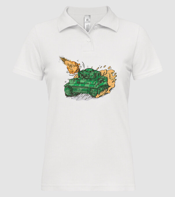 Tancuri model alb pe tricou