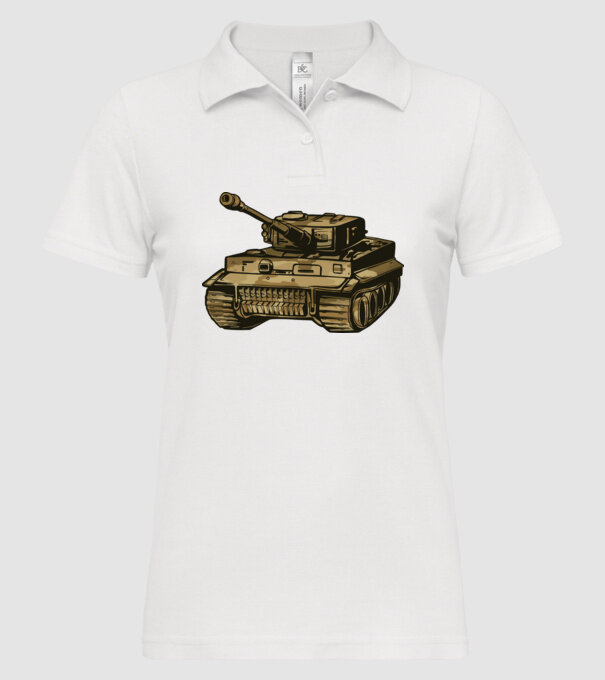 Tancuri model alb pe tricou