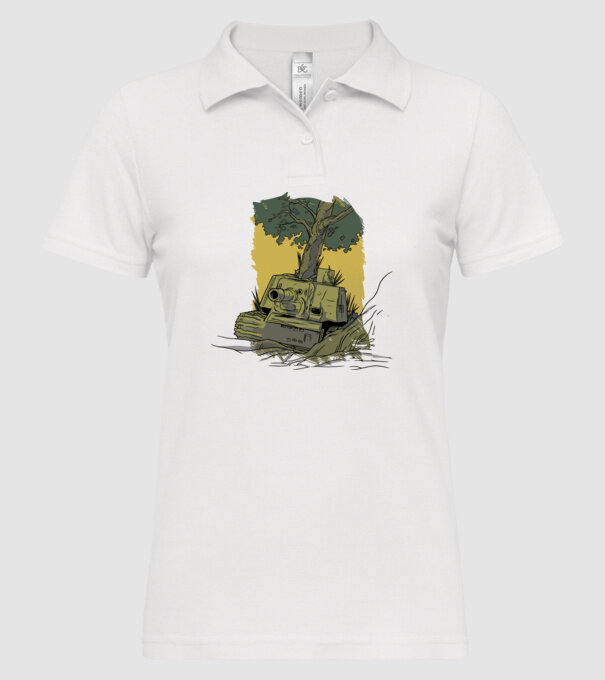 Tancuri model alb pe tricou