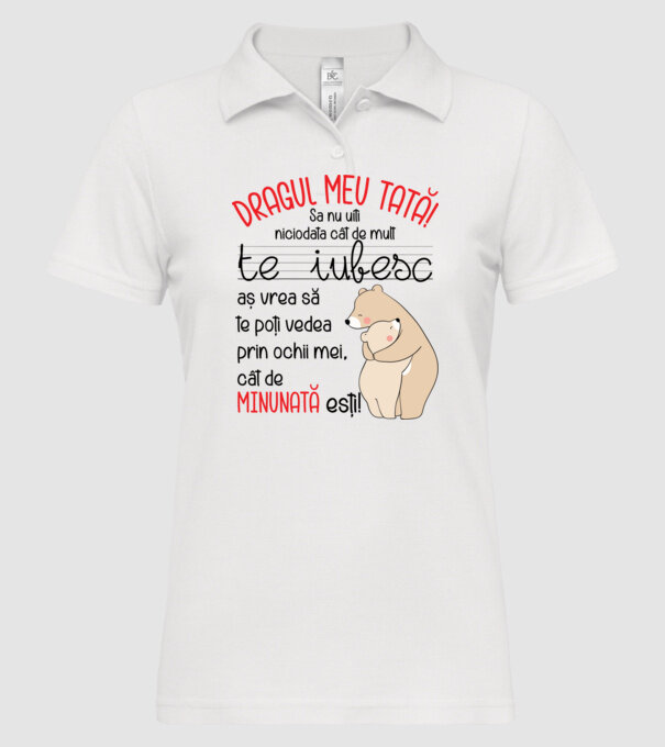 Tată Cât de minunat ești model alb pe tricou