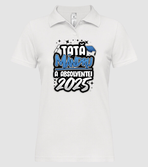 Tată MÂNDRU a absolventei model alb pe tricou