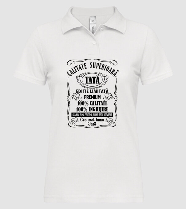 Tată Premium - ediție limitată premium model alb pe tricou