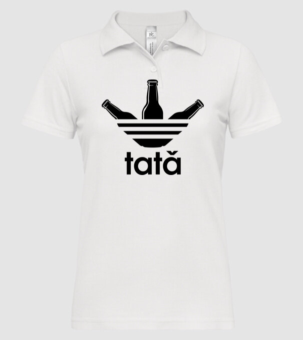 Tatadidas model alb pe tricou
