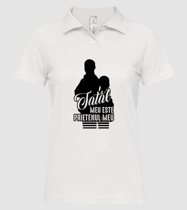 tatăl meu este prietenul meu model alb pe tricou