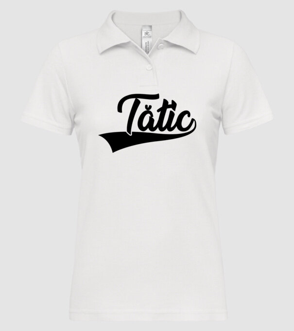 tătic model alb pe tricou