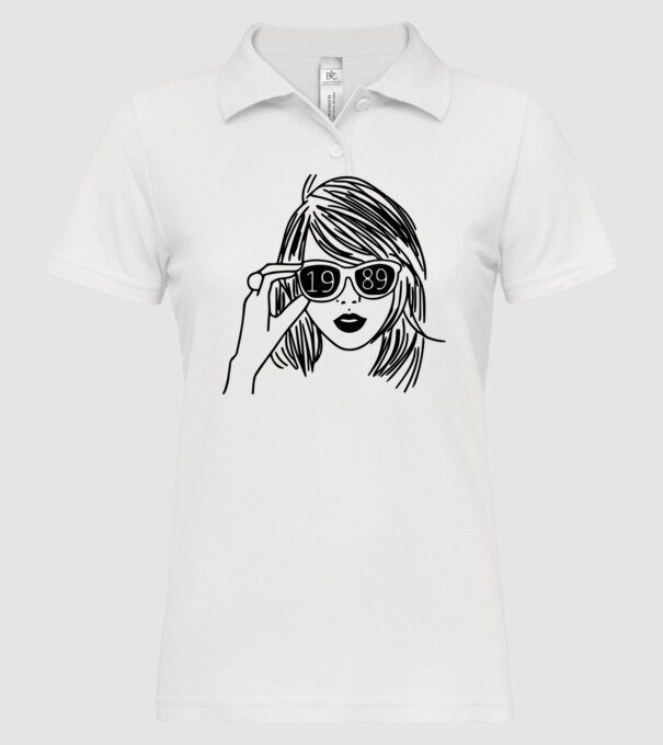 Taylor Swift 1989 model alb pe tricou