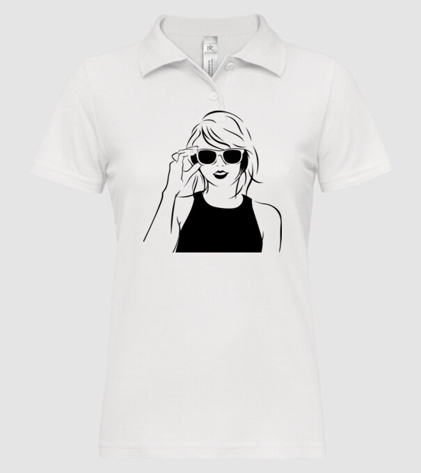 Taylor Swift model alb pe tricou