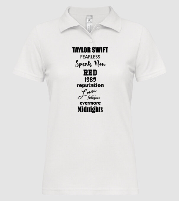 Taylor Swift Eras model alb pe tricou