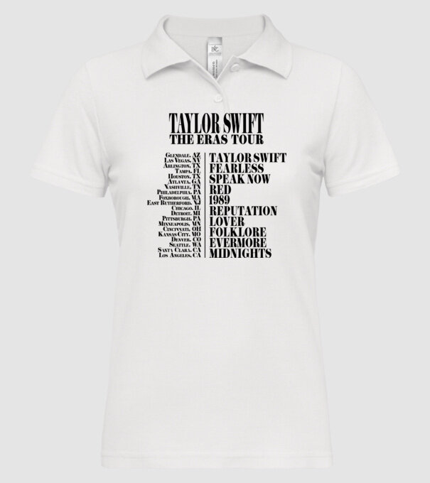 Taylor Swift Eras tour back model alb pe tricou