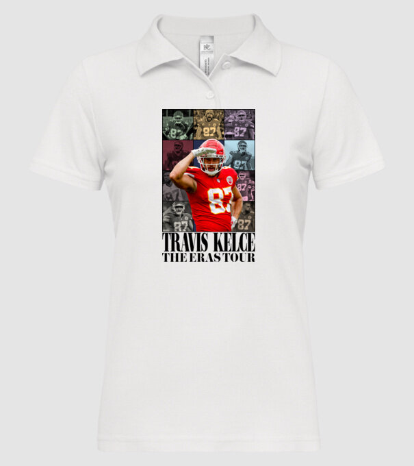 Taylor Swift Eras Travis Kelce model alb pe tricou