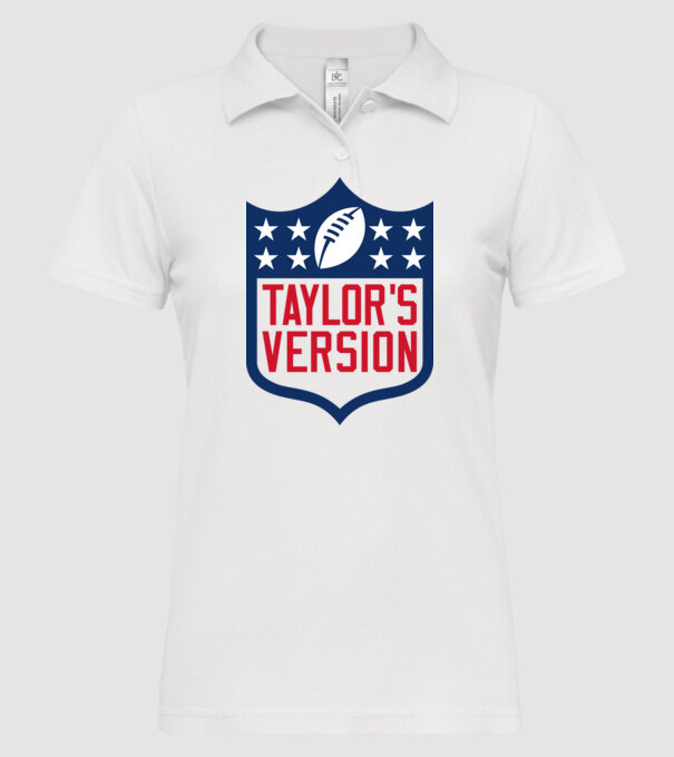 Taylor Swift football logo model alb pe tricou
