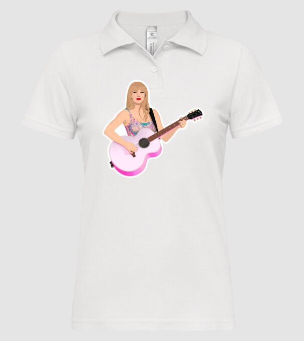 Taylor Swift pink model alb pe tricou