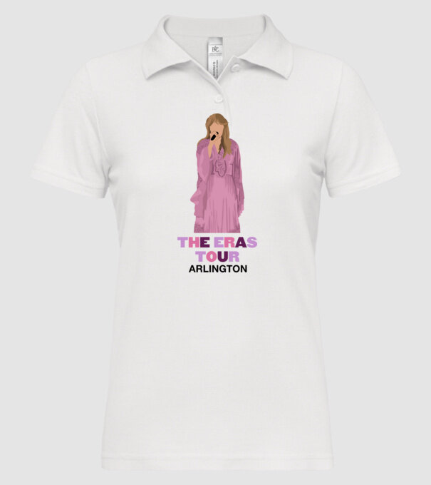 Taylor Swift The Eras Tour Arlington 3 model alb pe tricou