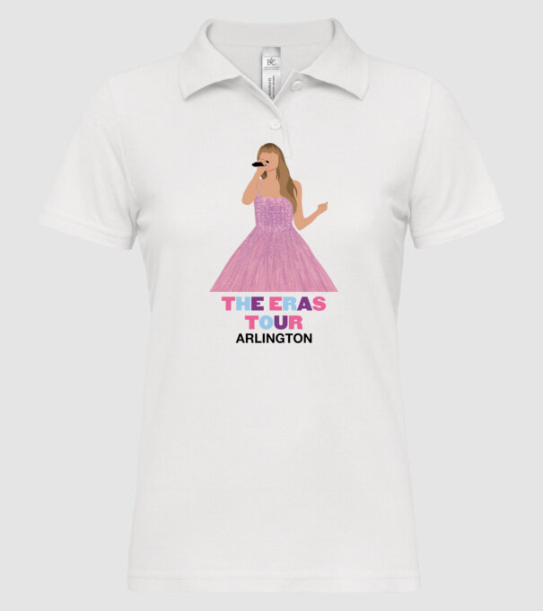Taylor Swift The Eras Tour Arlington model alb pe tricou