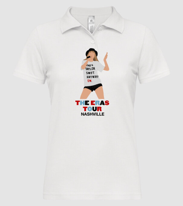 Taylor Swift The Eras Tour Nashville 2 model alb pe tricou