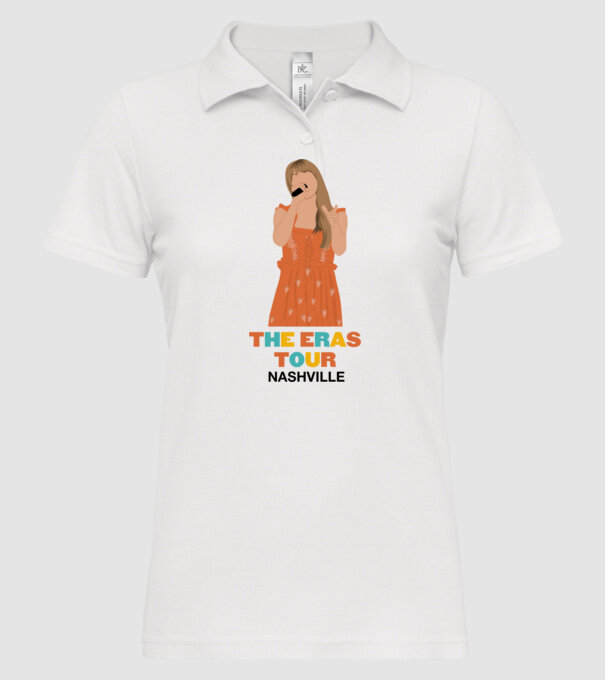 Taylor Swift The Eras Tour Nashville 3 model alb pe tricou