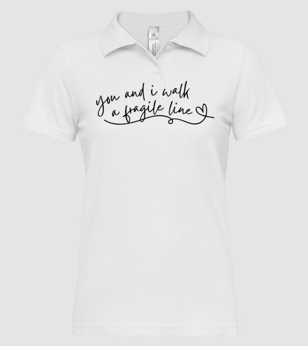 Taylor Swift you and i walk a fragile line model alb pe tricou