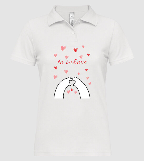 te iubesc model alb pe tricou