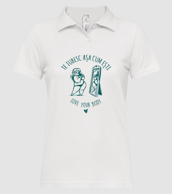 Te iubesc așa cum ești model alb pe tricou